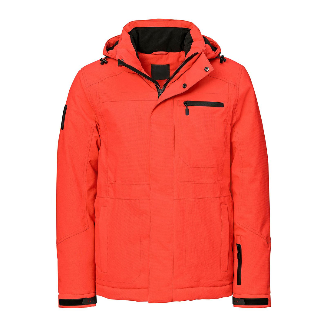 Orange Softshell Jacket Manufactured By The Leading Custom Softshell Jackets Manufacturer In Pakistan.